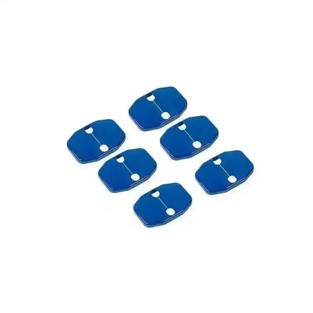 Car Door Lock Decoration Cover for Jeep for Compass for Patriot for Grand for Cherokee for Renegade for Wrangler JK Interior Trim Decal Decoration Accessories(Dark Blue 6pcs)