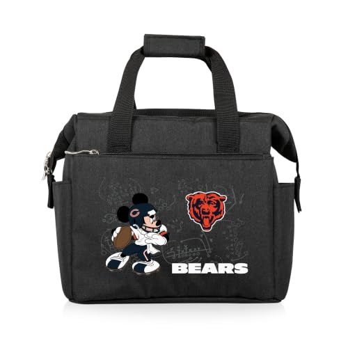 Image of PICNIC TIME NFL Mickey Mouse On The Go Lunch Bag - Soft Cooler Lunch Box - Insulated Lunch Bag, (Black)