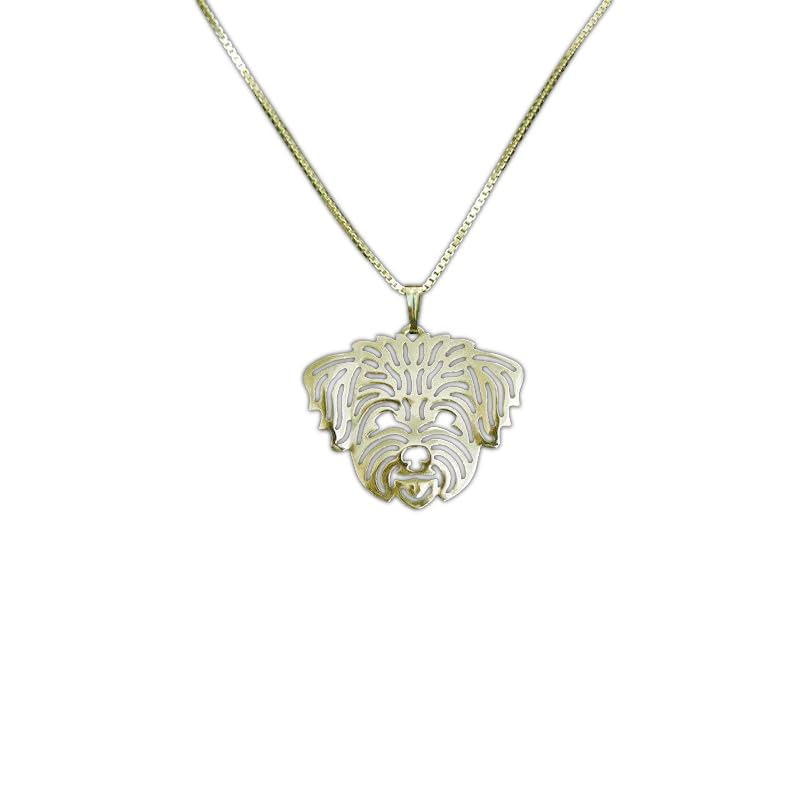 18K Yellow Gold Havanese (in Puppy/Haircut) Pendant Necklace Gift For Dog Lovers Dog Necklace Pet Jewelry Dog Memorial Dog Keepsake Rare Dog Loss Personalized Animal Jewelry Birthday Custom Jewelry