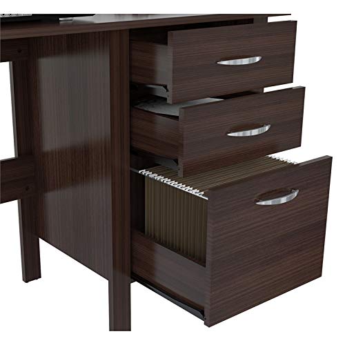 Inval America Writing Desk With 3 Drawers, Espresso Wengue #TOP6