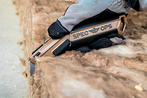Spec Ops Tools Utility Knife for Cutting Drywall, Roofing & Jobsite Materials, Includes 5 Blades in Handle Storage, Retractable Blade by Spec Ops - Image 8