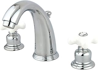 Kingston Brass KB981PX Victorian Widespread Lavatory Faucet, Porcelain C...