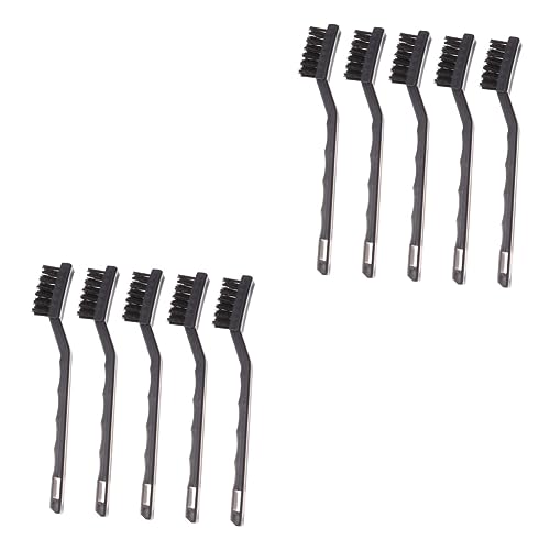 OSOLADY 2sets Anti Static Brush for Cleaning 3 Row Bristle Brush Nonslip Plastic Handle Circuit Board 5pcs*2