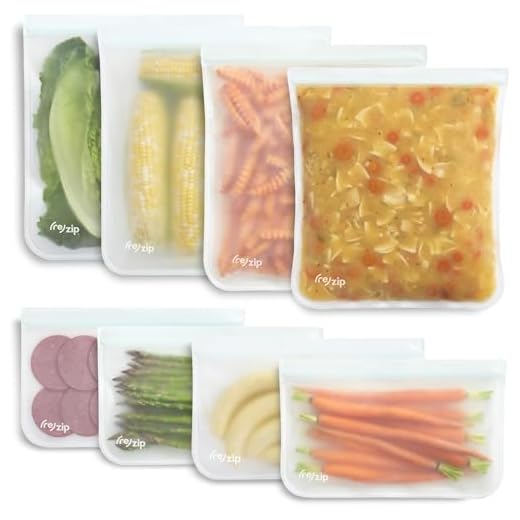 Reusable Food Storage Bags - 8-Pack