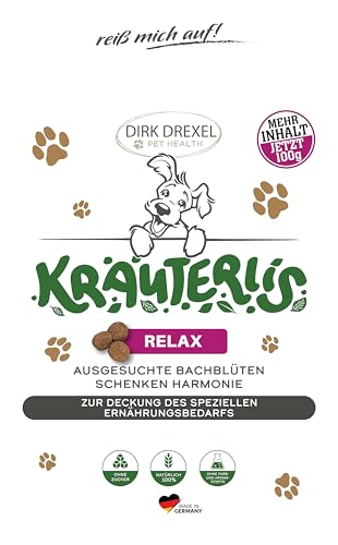 Dirk Drexel Relax Kräuterlis für Hunde 100g | mit Bachblüten | Zur Harmonisierung