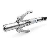 【Materiale di alta qualità】l' Pistola Ingrassatore è realizzato in acciaio legato di alta qualità, l'anello di tenuta dell'ugello è realizzato in gomma affusolata per garantire che l'accoppiamento non perda, molto stretto e durevole. Può essere utilizzato continuamente.