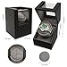 Watch Winder for Automatic Watches with Japanese Motor, Premium PU Leather Automatic Single Watch Winder Box, Rotating Watch Case, Luxurious Display Case for Automatic Watches, Battery Powered or AC Adapter, 1 Pack