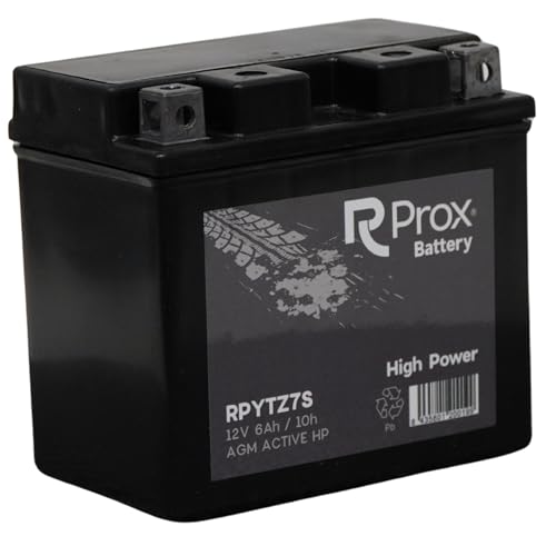 Batería Moto YTZ7S AGM High Power - 12V 6 AH 130 Amp - Máximo Poder de Arranque - Fabricación en Europa.