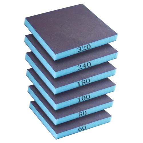 6 個サンディングスポンジブロック 60 グリット再利用可能なウェットドライ研磨ツールアップグレードスポンジブロック金属木材研磨用再利用可能なサンディングブロック