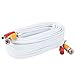 Postta BNC Video Power Cable (2 Pack 50 Feet) Video Security Camera Cable Wire with Four Connectors for CCTV DVR Surveillance System