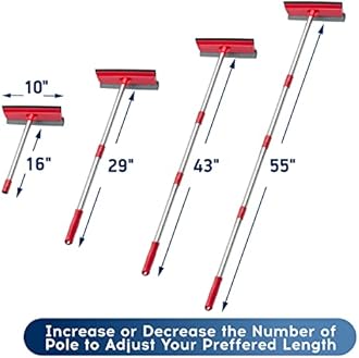 Squeegee with 55'' Extension Pole