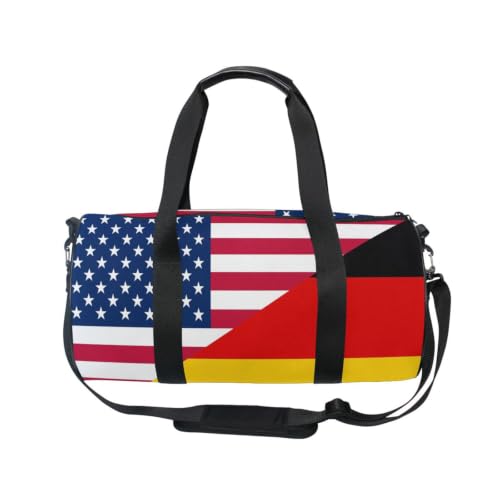 Bolsa de deporte con bolsillo interior y diseño estampado de banderas de lona 2