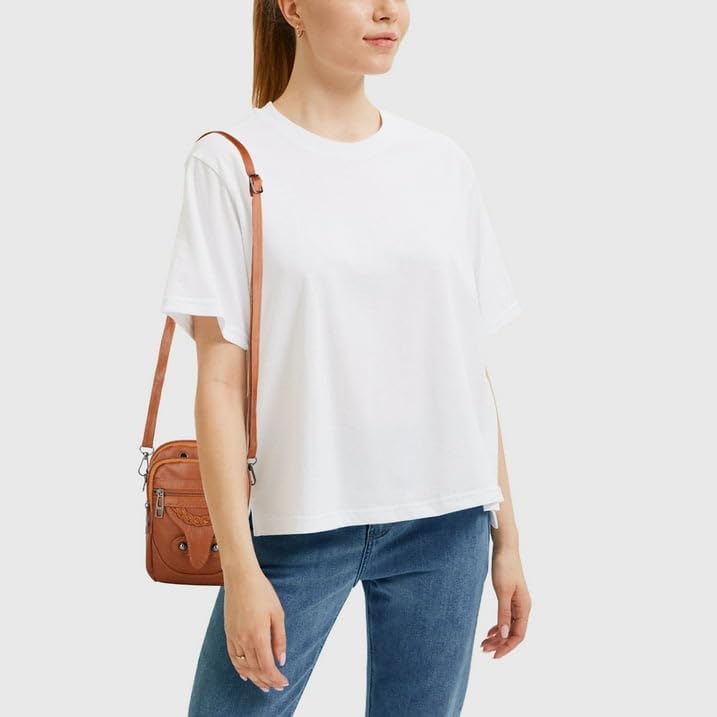 PU Leather Crossbody Bag for Women – Mini Shoulder Bags Travel Shoulder Purse Phone, Cards Wallet Purses for Travel Sports4