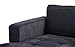 Divano Roma Furniture Middle Century Modern Velvet Fabric Living Room Chaise Lounge (Black)