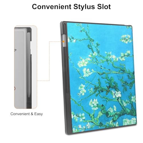 Case for Remarkable Paper Pro 11.8” (2024 Released),Lightweight and Hard Back Shell Protective Book Folio Cover, fit Remarkable Paper Tablet with 11.8” Color Display，Auto Sleep/Wake,Flower