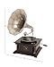 Deco 79 Mango Wood Functional Gramophone with Record, 14