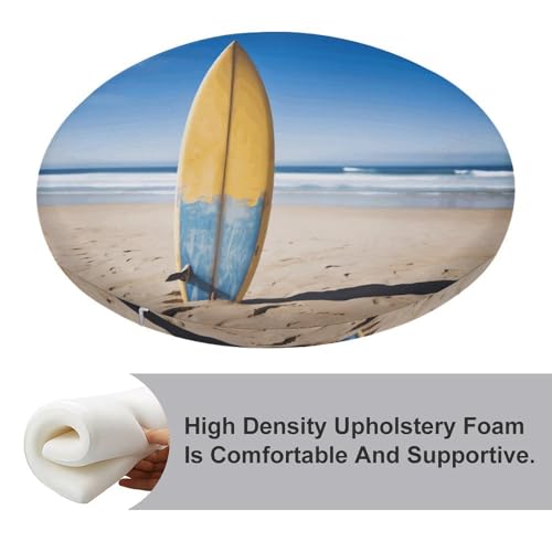 Cojín redondo para asiento premium estilo surf de 15.3" para hogar 5