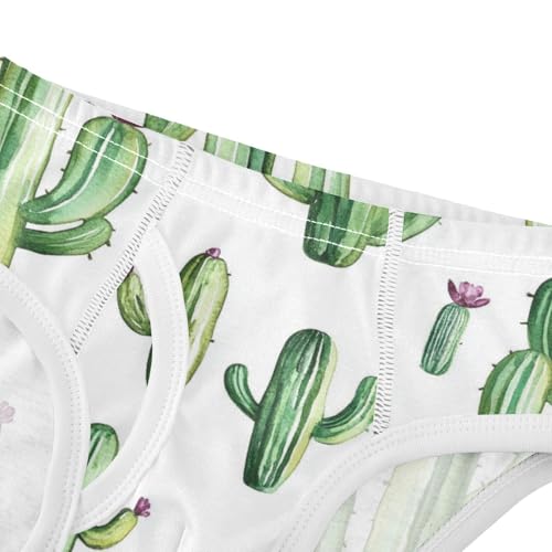Wusikd Cactus Boys' Underwear Cotton White Boys Briefs Soft Toddler Underwear 2T4