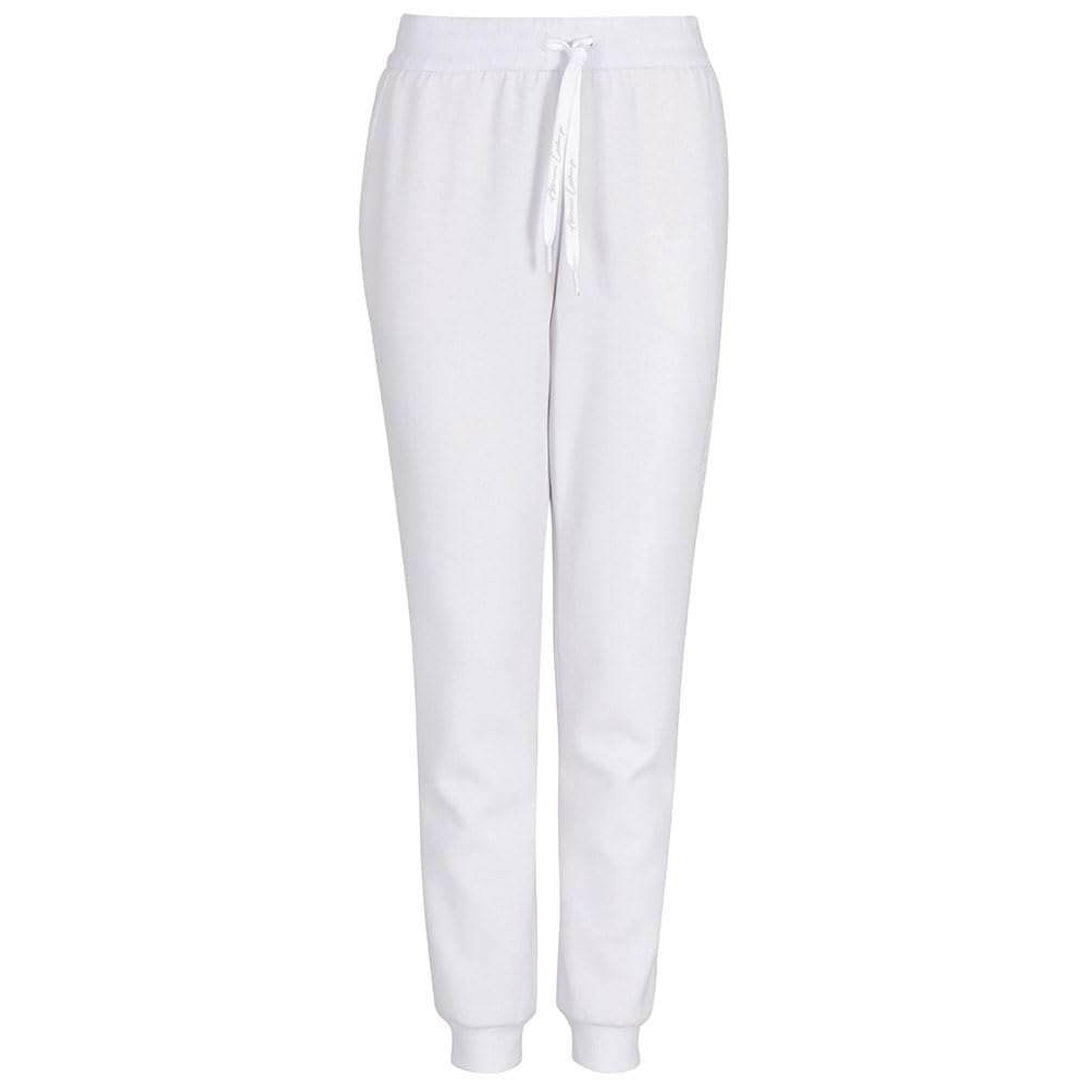 Armani Exchange Pantalones Deportivos con cordón para Mujer, con Logotipo Brillante, Blanco (Optic White), M