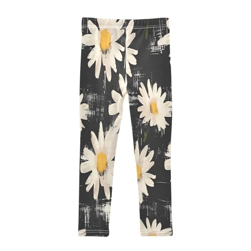 Toddler Girls Leggings Printed Yoga Pants Leggings Flowers with Black for Kids2