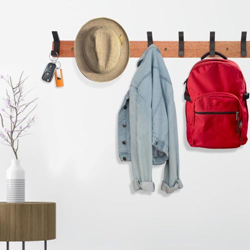 Ibosins LWCR10 Coat Rack Wall Mount, 33.5'' Long, Entryway Coat Hanger, Wood Coat Rack With 10 Double Hooks thumb #5
