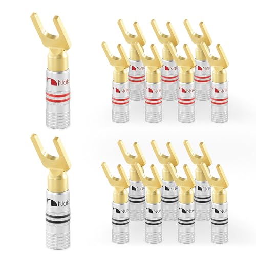 Connecteur Fourche Fiche Banane Nakamichi 12-18 AWG pour Haut-parleur et Amplificateur