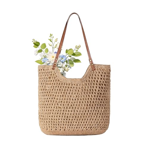 Bolso de Playa de Crochet, Bolsa Tote Tejida, Boho para Mujer miniatura 1