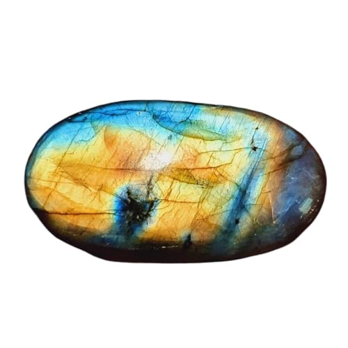 Gemme labradorite véritable de 42 mm : cabochon de qualité supérieure pour joaillerie