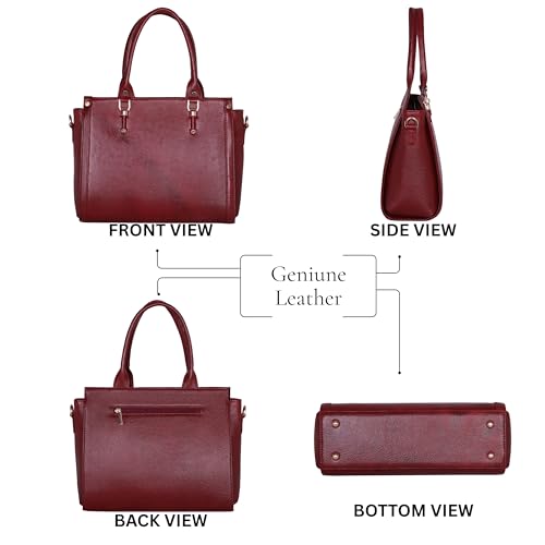 Image of DORPER MONEY HILL Durable Leather Satchel Bag for Women Genuine Handbag