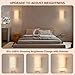 OCATO Battery Operated Wall Sconce: Wireless Wall Sconces Set of Two Magnetic Wall Lamp Rechargeable Wall Lights 16 RGB Colors Fabric Linen Shade with Remote Wall Decor for Bedroom Living Room Hallway