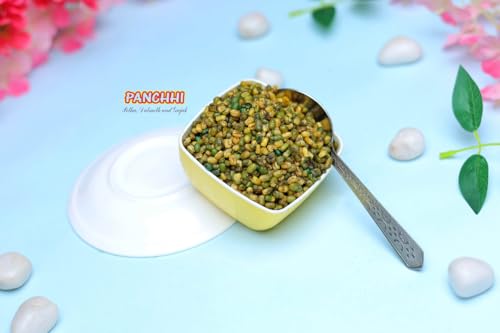 Image of Panchi Hari Moong Namkeen (400gm Pack of 1) Agra Special Crunchy Indian Snack Spicy Tangy and Tasty Made with Premium Ingredients Perfect for Tea Time and Snacking (6 Month Shelf Life)