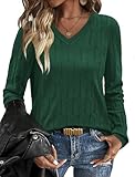 Sweaters for Women Christmas Thanksgiving Outfits Winter Fall Clothes Long Sleeve Shirts Kint Tops Dressy Casual Bloues Fashion Clothing Green S