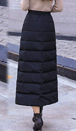 chouyatou Women's Bi-Directional Zip Up 1 Piece A Line Long Insulated Skirt4