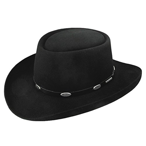 Stetson Unisex Royal Flush 4X Fur Felt Western Hat Black 7 1/4