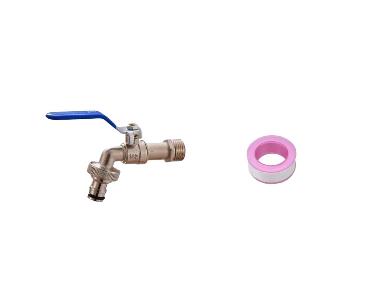 Aejhsin A Set Garden Faucet Garden Faucet Home Irrigation Zinc Alloy Bibcocks With Dual Nipple And Outdoor Balcony Bathroom(A Set)