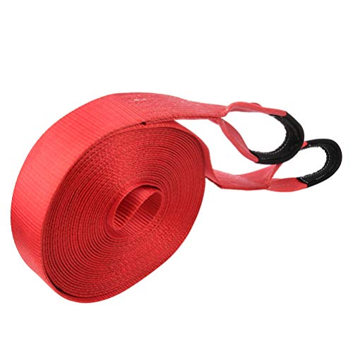 ECCPP Red Tie Down Straps 3 inch 65 feet Heavy Duty Tow Straps for Recovery Vehicles, 17500 LBs