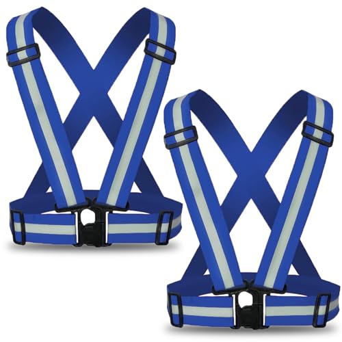 Gilet sécurité réfléchissant 2pcs bandes ajustables