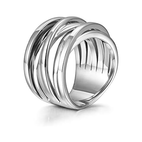 Jinbaoying Knot Cross Ring Enhancers for Women Statement Funky Trendy Love Fashion Engagement Ring Stainless Steel Silver Gold Rose Gold Plated Friendship Ring Cover