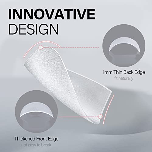 Aillsa Extra Short Coffin Nail Tips 5-Sized S Soft Gel Full Cover Nail Tips No More Waste, Full Matte Pre-Filed Acrylic Clear False Gelly Nails Tips For Diy Press On Nail Extensions 100Pcs With Gift Box #TOP6