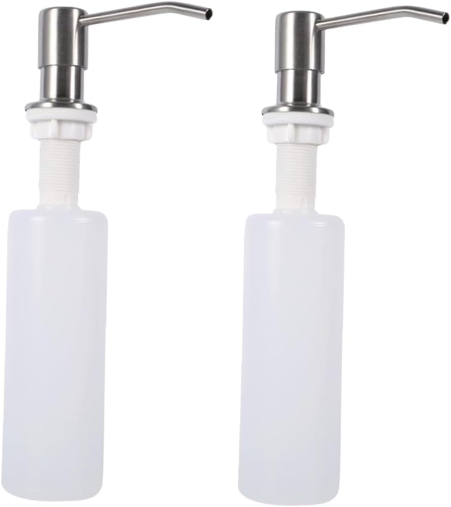 Kitchen Sink Liquid Soap Dispenser 2 Pack Soap Pump Bottle Space-Saving Design