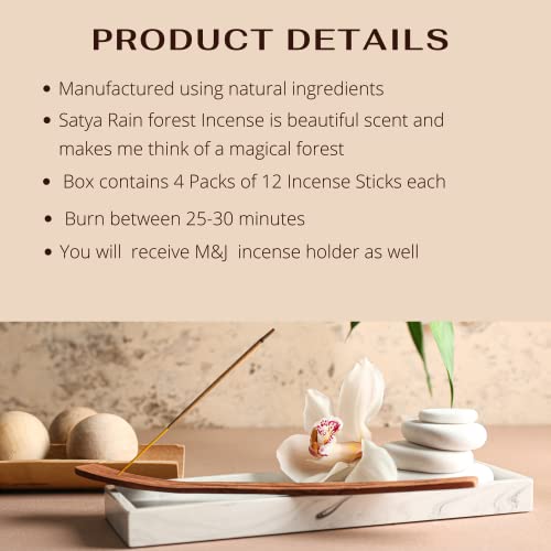 Original Satya Nag Champa Rain Forest Incense Sticks - Image 3