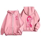 Gilet Femme Hiver Veste Mi Saison Grande Taille Legere Ete Légère Noir Sweat Sport Blanc Bijou Octobre Rose Pull Capuche À Pulls, Gilets Et Sweats Ruban Contre Le Cancer Vetement