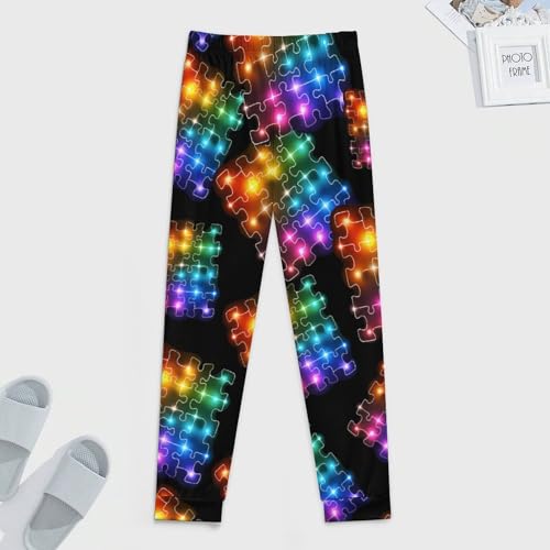 Puzzle Autism Neon Lights Men's Pajama Pants Lounge Pant Sleepwear PJ Bottoms3