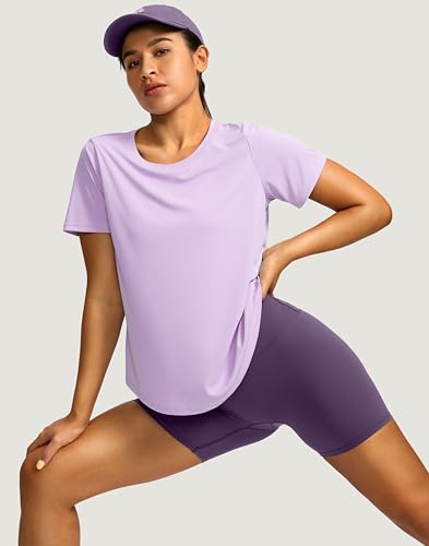 Image of Women's Short Sleeve Workout Shirts UPF 50+ Sun Protection T-Shirts Quick Dry Breathable Gym Running Hiking Tops for Women
