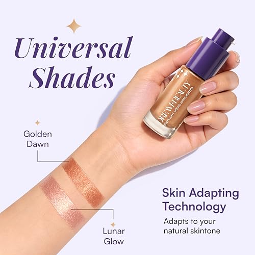 Image of Dream Beauty First Light Liquid Highlighter - Golden Dawn | Radiant Glow with Dewy, Lightweight Finish | Easy Blend | Long-Stay Illuminator | No Glitter, Just Glow | 10ml | (Golden Dawn)