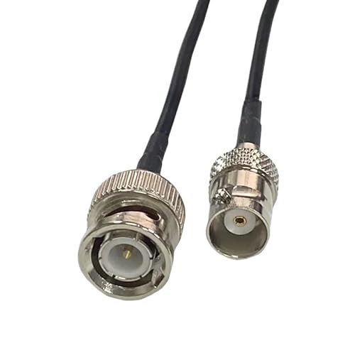 QYZLVCES(���X) RG174 BNC�I�X-BNC���p�W�����p�[�s�O�e�[��RG-174�P�[�u���R�l�N�^3G 4G GSM�A���e�i�p(BNCM-BNCF-RG174,30cm)