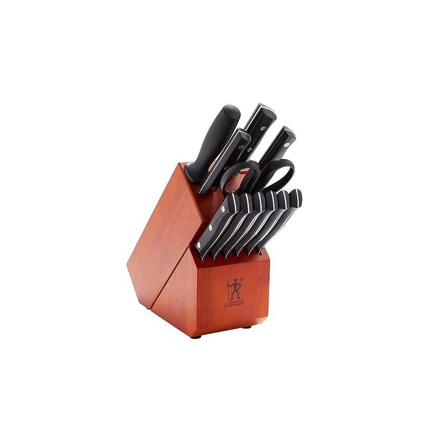 HENCKELS Dynamic Razor-Sharp 12-Piece Knife Set, Chef Knife, Bread Knife, Steak Knife, German Engineered Informed by 100+ Years of Mastery, Cherry