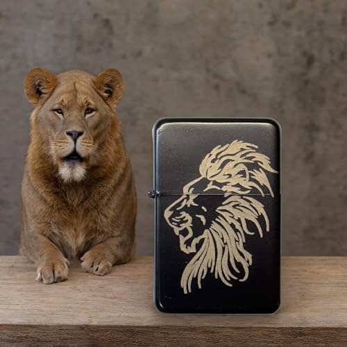 Encendedor negro Black Lighter Lion miniatura 4