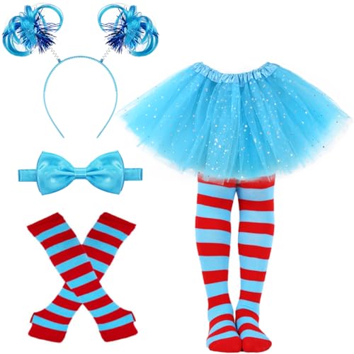 Disfraz de personaje con diadema, falda y accesorios
