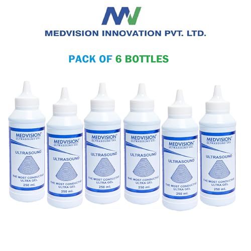 Image of Premium Quality Ultrasound Jelly a€ inch 250 ml (PACK OF 6) | Medical-Grade, Non-Irritating, Clear Gel for Smooth & Accurate Ultrasound Scans, sonography.